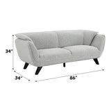 Nayeli Light Gray Boucle Sofa - Ornate Home