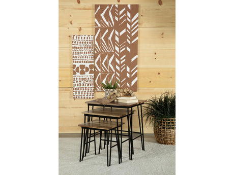 Nayeli Natural 3-piece Solid Sheesham Wood Nesting Tables - Ornate Home