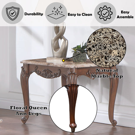 Nayla Cherry End Table - Ornate Home