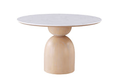 Neasden Natural/Black/White Dining Table - Ornate Home