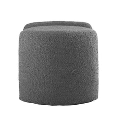 Nebula Charcoal Boucle Upholstered Ottoman - Ornate Home