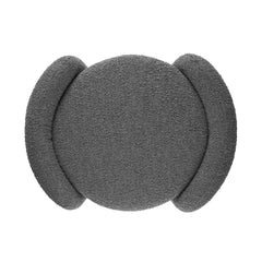 Nebula Charcoal Boucle Upholstered Ottoman - Ornate Home