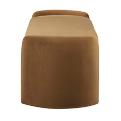 Nebula Cognac Upholstered Performance Velvet Bench - Ornate Home