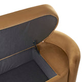 Nebula Cognac Upholstered Performance Velvet Bench - Ornate Home