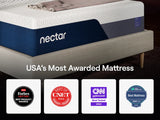 Nectar Luxe Memory Foam Medium White Twin XL Mattress - Ornate Home