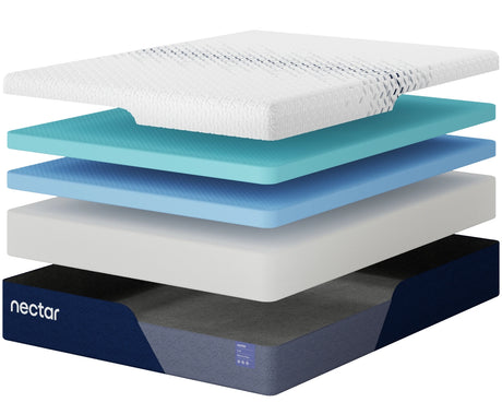Nectar Luxe Memory Foam White Medium California King Mattress - Ornate Home