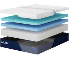 Nectar Luxe Memory Foam White Medium Queen Mattress - Ornate Home