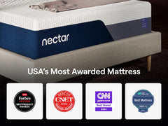 Nectar Luxe Memory Foam White Medium Queen Mattress - Ornate Home