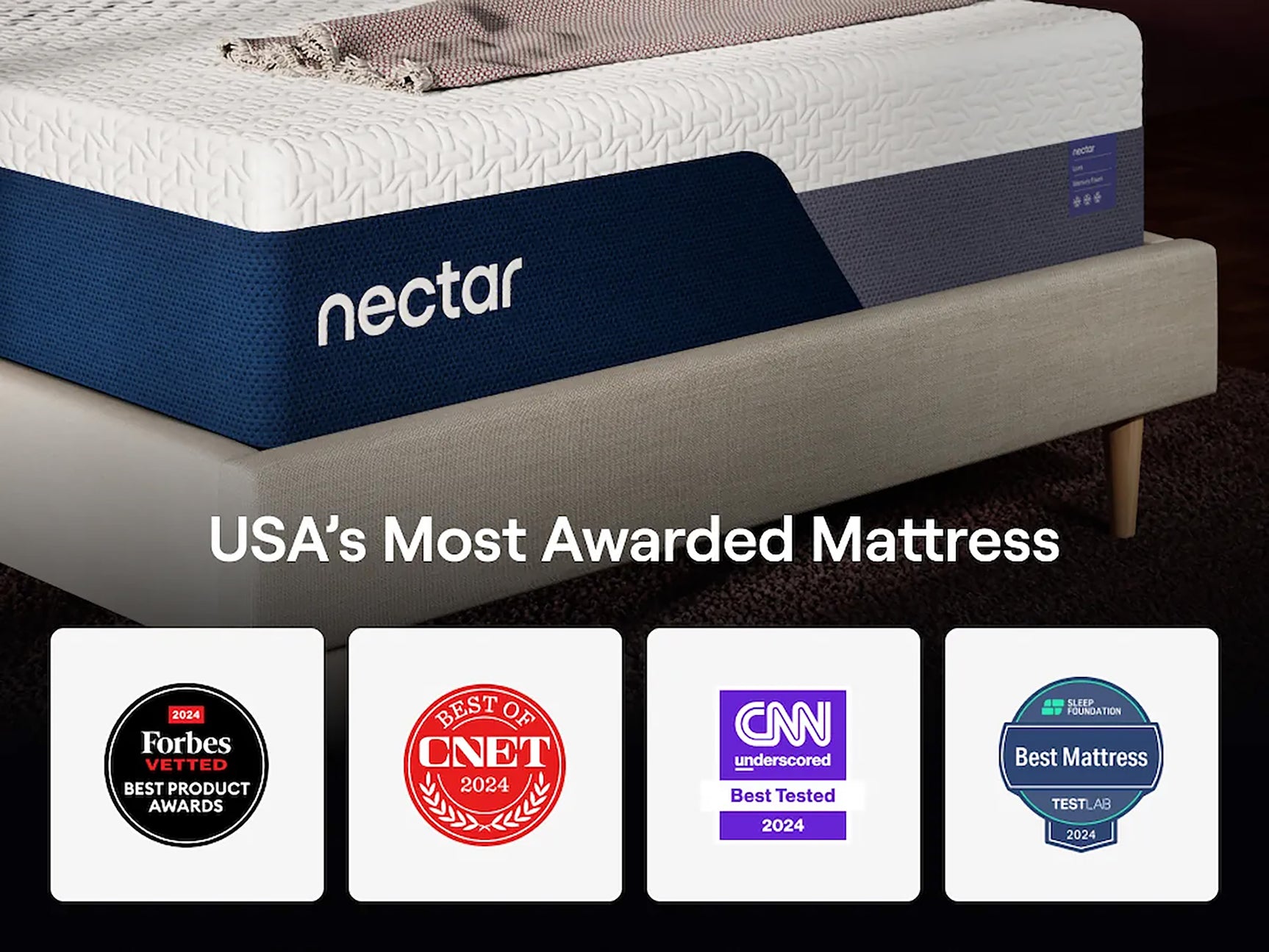 Nectar Luxe Memory Foam White Medium Twin XL Mattress - Ornate Home