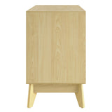 Nectar Natural/White 43" Wood Grain Accent Cabinet - Ornate Home