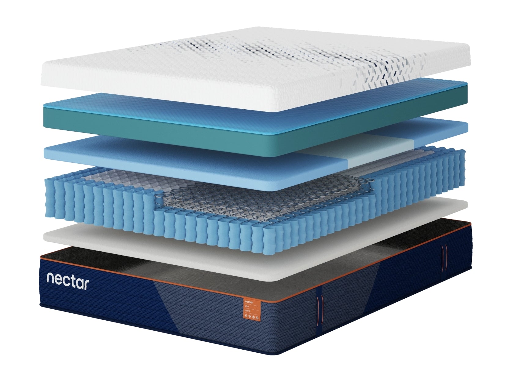 Nectar Ultra Hybrid Ultra Plush White King Mattress - Ornate Home