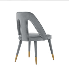 Neda Dining Chair in Grey (set of 2) - Ornate Home