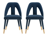 Neda Dining Chair in Midnight Blue (set of 2) - Ornate Home