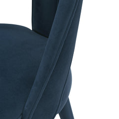 Neda Dining Chair in Midnight Blue (set of 2) - Ornate Home