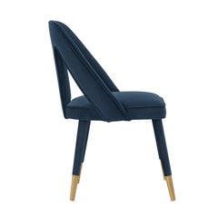 Neda Dining Chair in Midnight Blue (set of 2) - Ornate Home