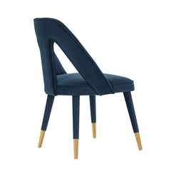 Neda Dining Chair in Midnight Blue (set of 2) - Ornate Home