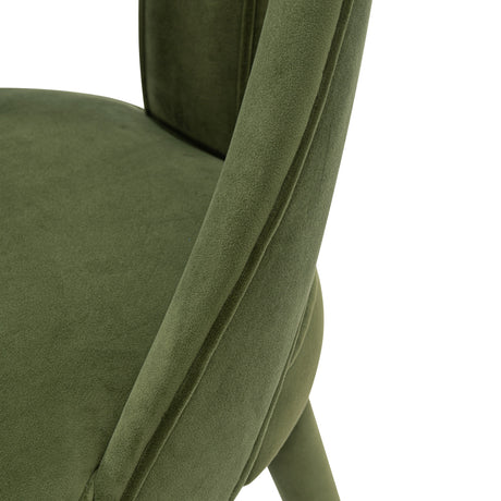 Neda Dining Chair in Olive Green - Ornate Home