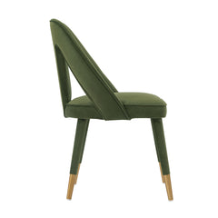 Neda Dining Chair in Olive Green (set of 2) - Ornate Home