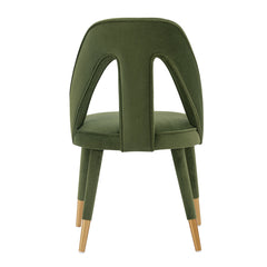 Neda Dining Chair in Olive Green (set of 2) - Ornate Home