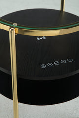 Nedman Black & Gold Accent Table w/ Speaker (Online Special Price) - Ornate Home