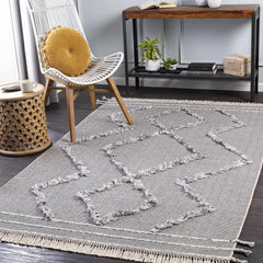 Needville Gray High-Low Rug - Clearance - Ornate Home