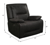 Neely Charcoal Power Motion Glider Recliner - Ornate Home