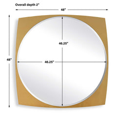 Neilia Brass Round Mirror - Ornate Home