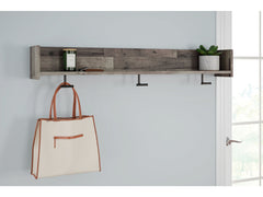 Neilsville Multi Gray Wall Mounted Coat Rack with Shelf - Ornate Home