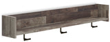 Neilsville Multi Gray Wall Mounted Coat Rack with Shelf - Ornate Home