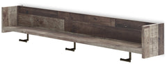 Neilsville Multi Gray Wall Mounted Coat Rack with Shelf - Ornate Home