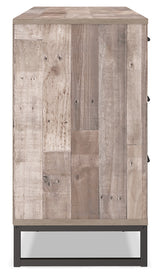 Neilsville Whitewash Queen Platform Bedroom Set with Dresser, Chest and 2 Nightstands - Ornate Home