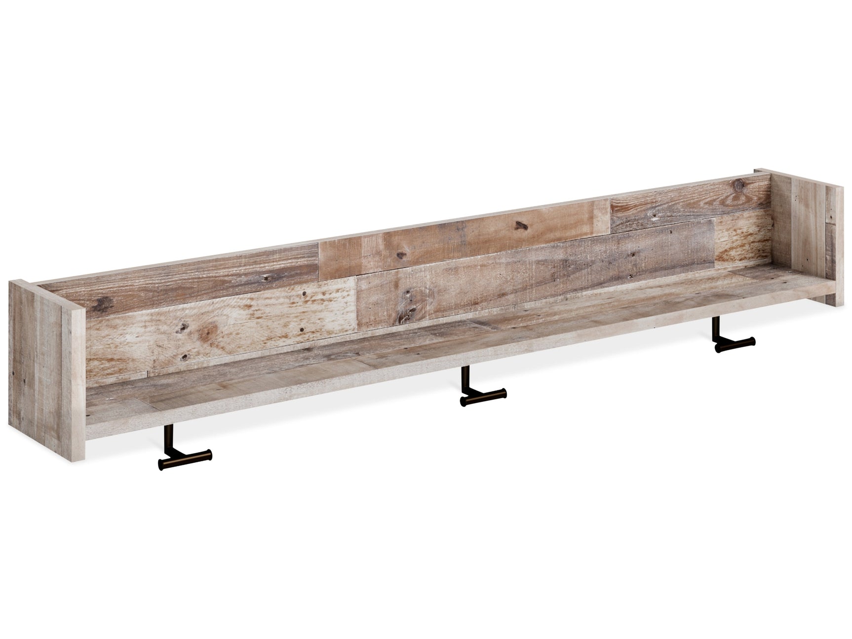 Neilsville Whitewash Wall Mounted Coat Rack with Shelf (Online Special Price) - Ornate Home