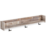 Neilsville Whitewash Wall Mounted Coat Rack with Shelf (Online Special Price) - Ornate Home