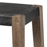 Nell Black/Brown Counter Metal Seat & Foot Rest Stool - Ornate Home