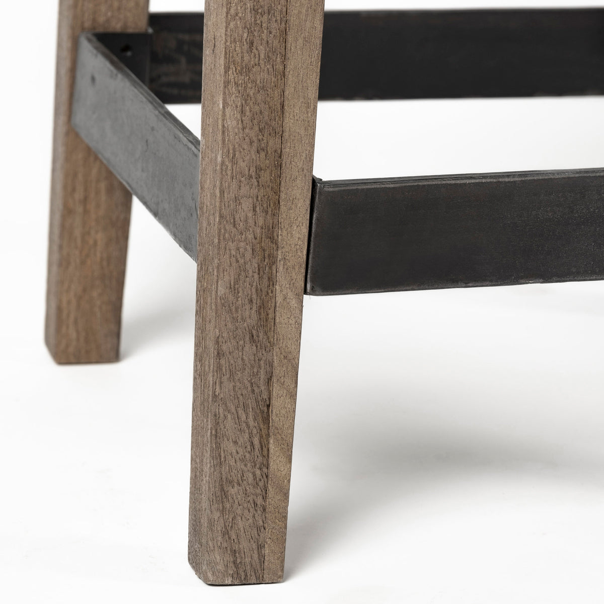 Nell Black/Brown Counter Metal Seat & Foot Rest Stool - Ornate Home