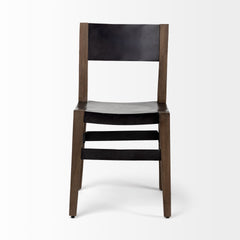 Nell Black/Brown Open Back Dining Side Chair - Ornate Home