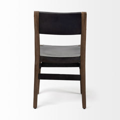 Nell Black/Brown Open Back Dining Side Chair - Ornate Home