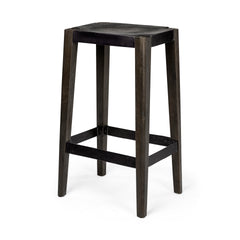 Nell Black Metal Seat & Foot Rest Stool - Ornate Home