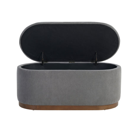 Nell Gray Lift Top Storage Bench - Ornate Home
