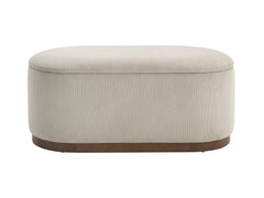 Nell Taupe Lift Top Storage Bench - Ornate Home