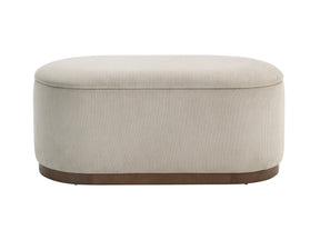 Nell Taupe Lift Top Storage Bench - Ornate Home
