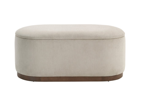 Nell Taupe Lift Top Storage Bench - Ornate Home