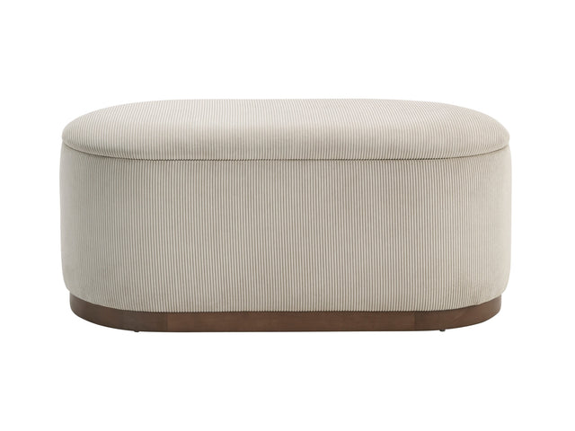 Nell Taupe Lift Top Storage Bench - Ornate Home