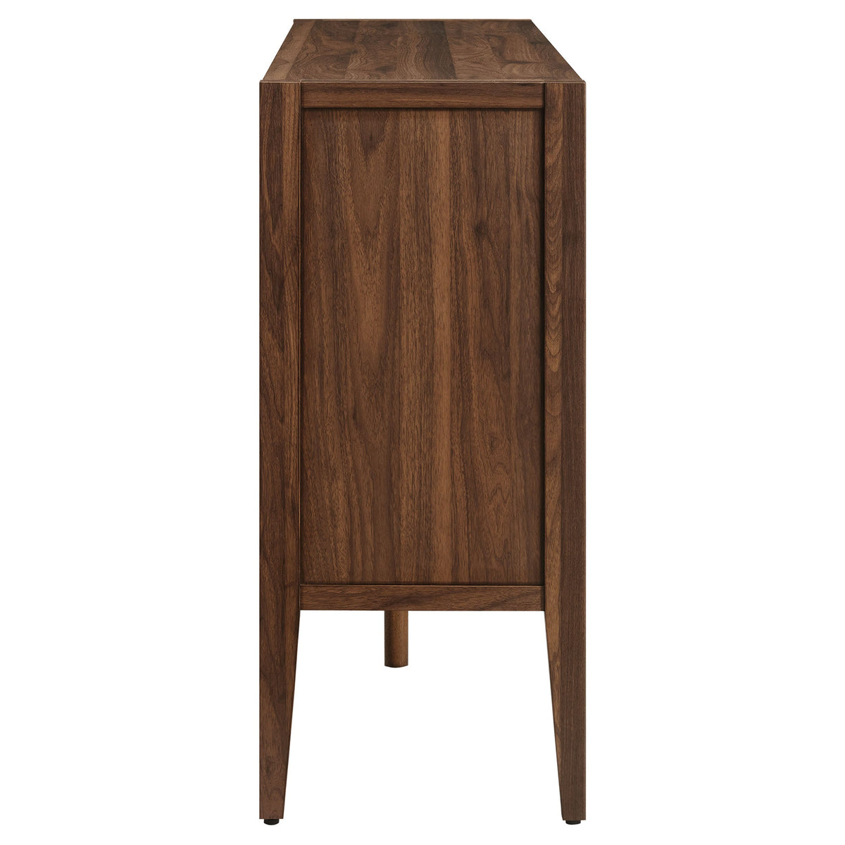 Nell Walnut 72" Glass Door Sideboard Storage Display Cabinet - Ornate Home