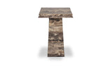 Nella Cappuccino Marble Side Table - Ornate Home