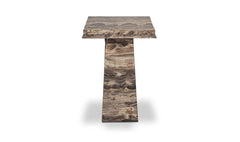 Nella Cappuccino Marble Side Table - Ornate Home