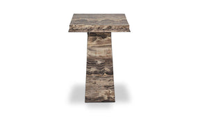 Nella Cappuccino Marble Side Table - Ornate Home