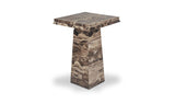 Nella Cappuccino Marble Side Table - Ornate Home