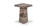 Nella Cappuccino Marble Side Table - Ornate Home
