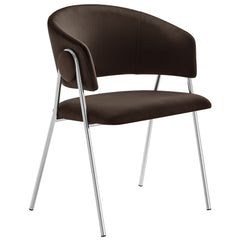 Nella Chocolate/Brown Upholstered Performance Velvet Dining Chair (Set of 2) - Ornate Home